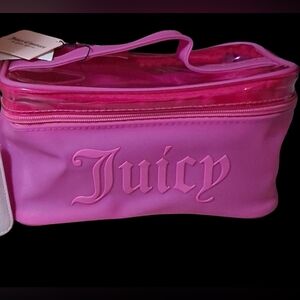 Juicy Couture Hot Pink Jelly Makeup Case W/ Top Handle